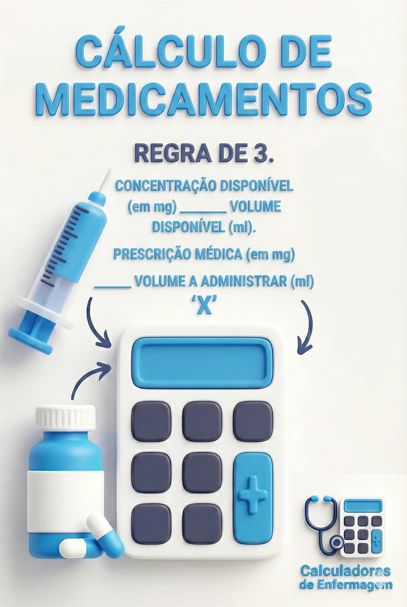 CALCULO DE MEDICAMENTOS REGRA DE 3